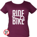 női ride bike biciklis póló burugndi