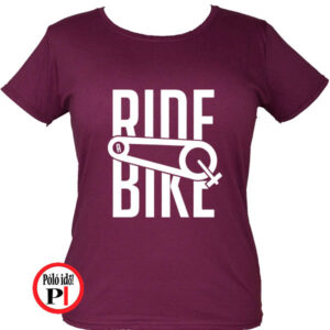 női ride bike biciklis póló burugndi