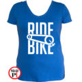 női ride bike biciklis póló kék