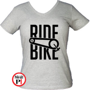 női ride bike biciklis póló szürke