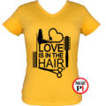 fodrász póló hair love citrom
