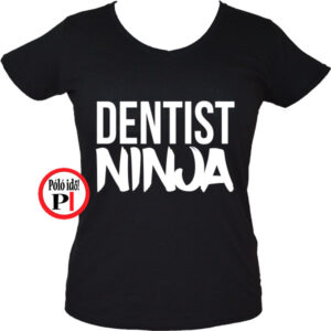 fogorvos póló ninja női fekete