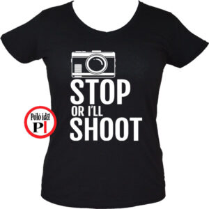 Női Stop Or Shoot Fótos póló