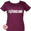 futó póló futóbolond női burgundi