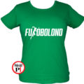 futó póló futóbolond női zöld