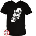 futó póló pizza miles fekete