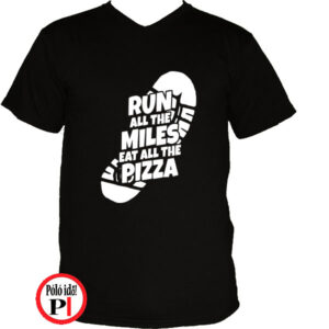 futó póló pizza miles fekete