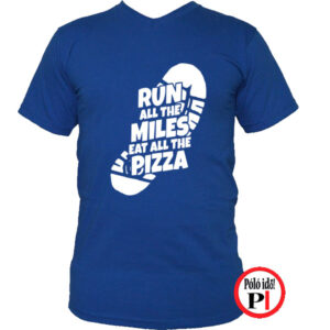 futó póló pizza miles kék