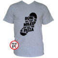 futó póló pizza miles szürke