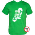 futó póló pizza miles zöld