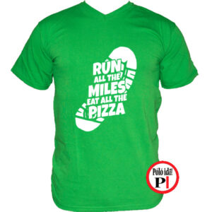 futó póló pizza miles zöld