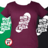 futó póló pizza miles női