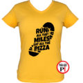 futó póló pizza miles női citrom