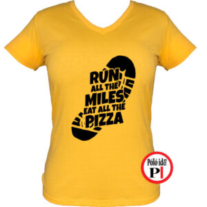 futó póló pizza miles női citrom