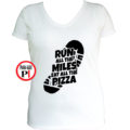 futó póló pizza miles női fehér