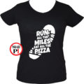 futó póló pizza miles női fekete