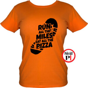 futó póló pizza miles női narancs