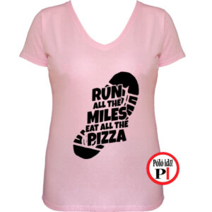 futó póló pizza miles női pink