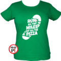 futó póló pizza miles női zöld
