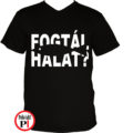 horgász póló fogtál halat fekete
