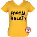 horgász póló fogtál halat női citrom