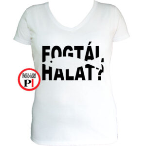 horgász póló fogtál halat női fehér
