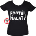 horgász póló fogtál halat női fekete