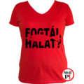 horgász póló fogtál halat női piros