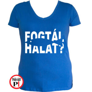 horgász póló fogtál halat női piros
