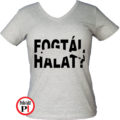horgász póló fogtál halat női szürke