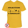 horgász póló küldestés citrom