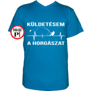 horgász póló küldestés vkék