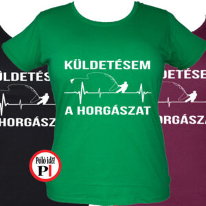 horgász póló küldestés női