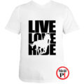 lovas póló live love ride fehér