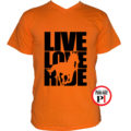 lovas póló live love ride narancs