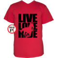 lovas póló live love ride piros