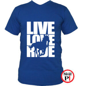 lovas póló live love ride kék