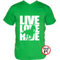 lovas póló live love ride zöld