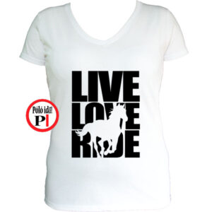 lovas póló live love ride női fehér