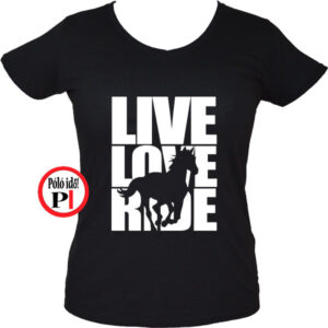 lovas póló live love ride női fekete