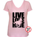 lovas póló live love ride női pink
