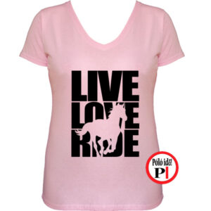 lovas póló live love ride női pink