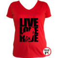 lovas póló live love ride női piros