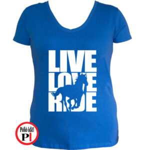 lovas póló live love ride női kék