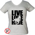 lovas póló live love ride női szürke