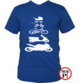 motor póló evolúció kék