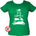 motor póló evolúció női zöld
