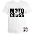 motor póló motocross fehér