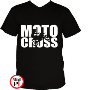 motor póló motocross fekete