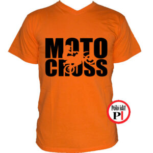 motor póló motocross narancs